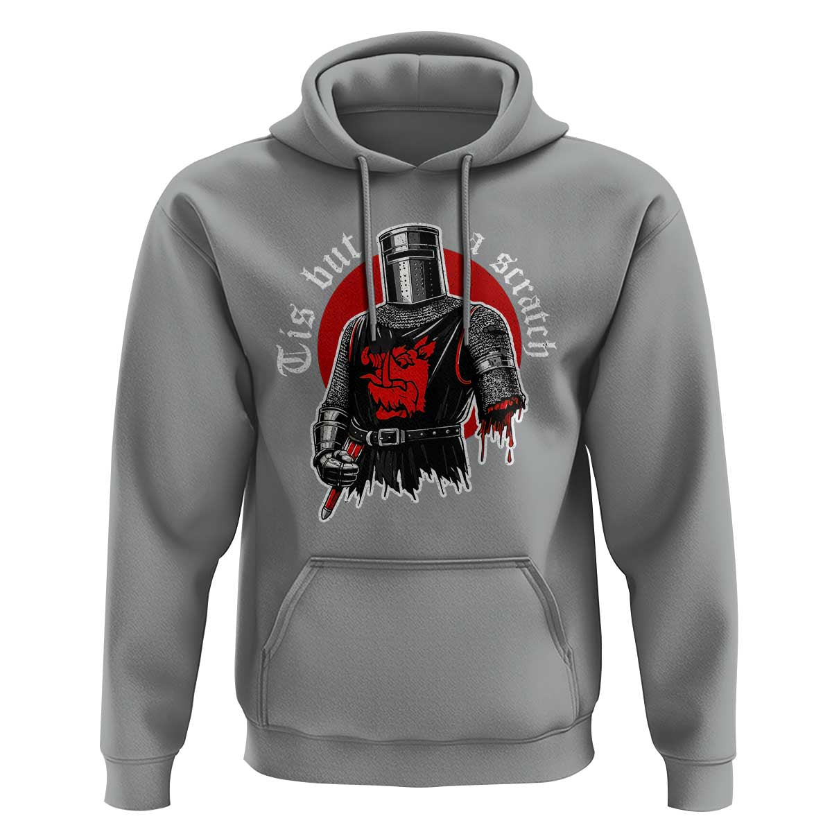 Funny One Arm Knight Medieval Hoodie Tis But A Scratch Classic Dark Humor Parody