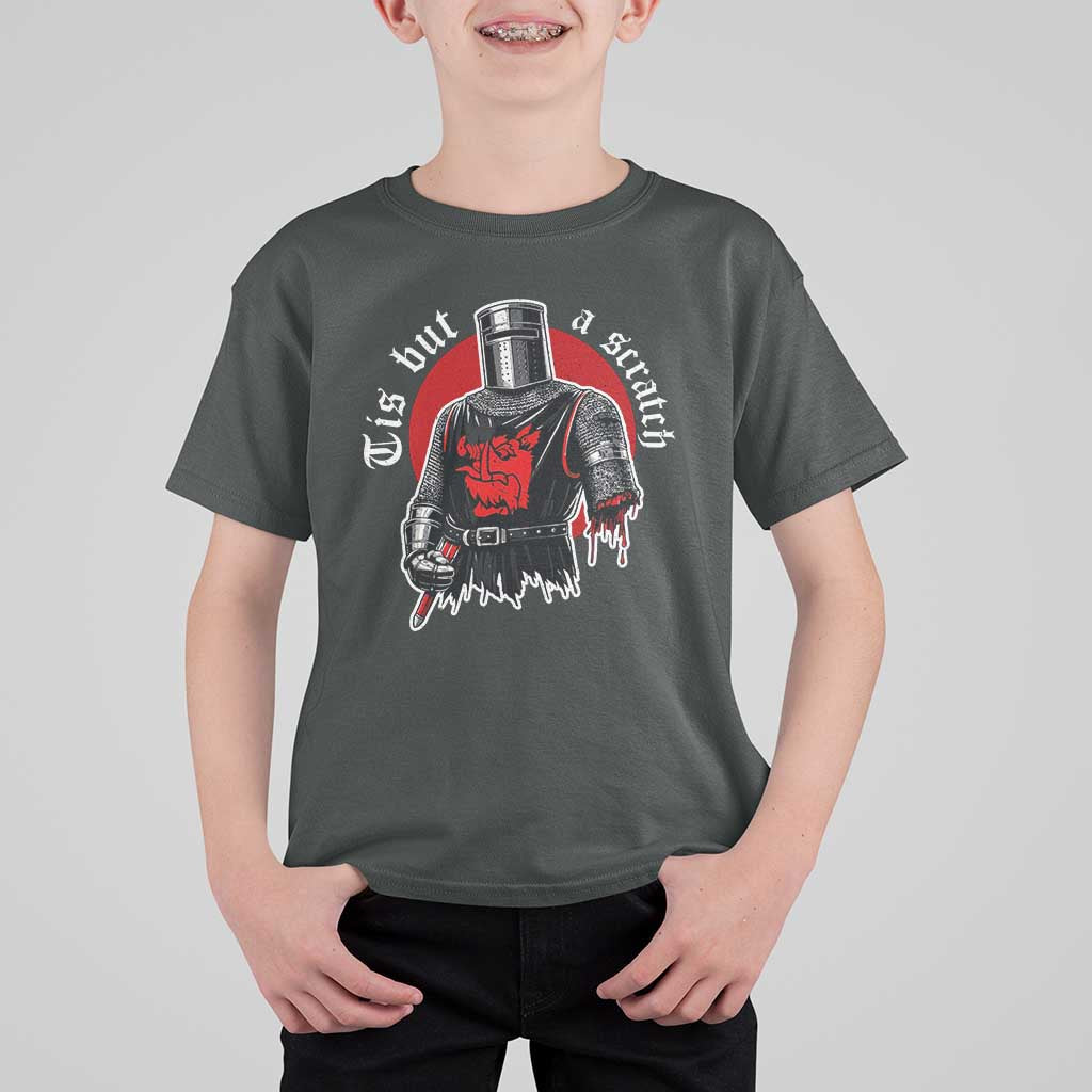 Funny One Arm Knight Medieval T Shirt For Kid Tis But A Scratch Classic Dark Humor Parody