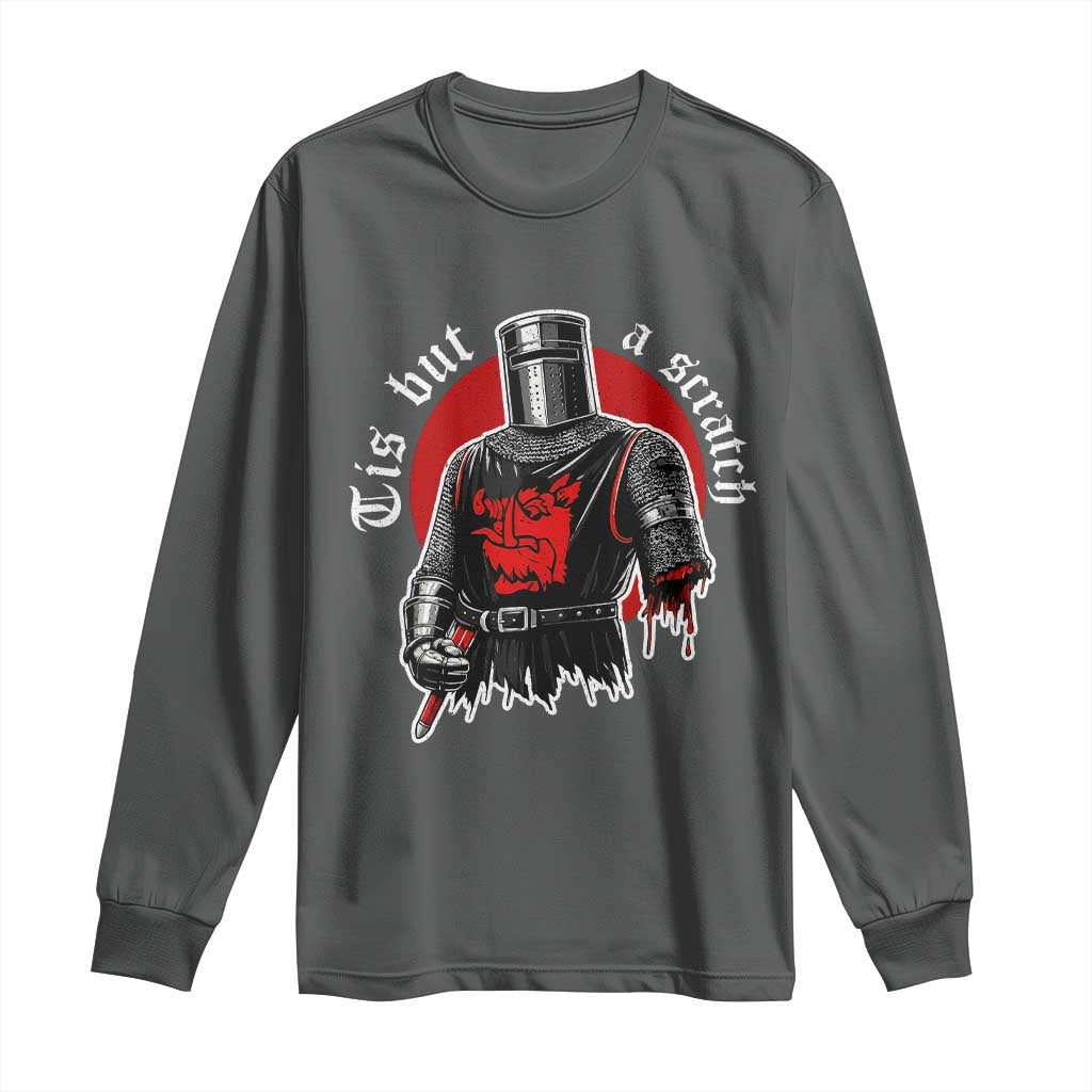 Funny One Arm Knight Medieval Long Sleeve Shirt Tis But A Scratch Classic Dark Humor Parody