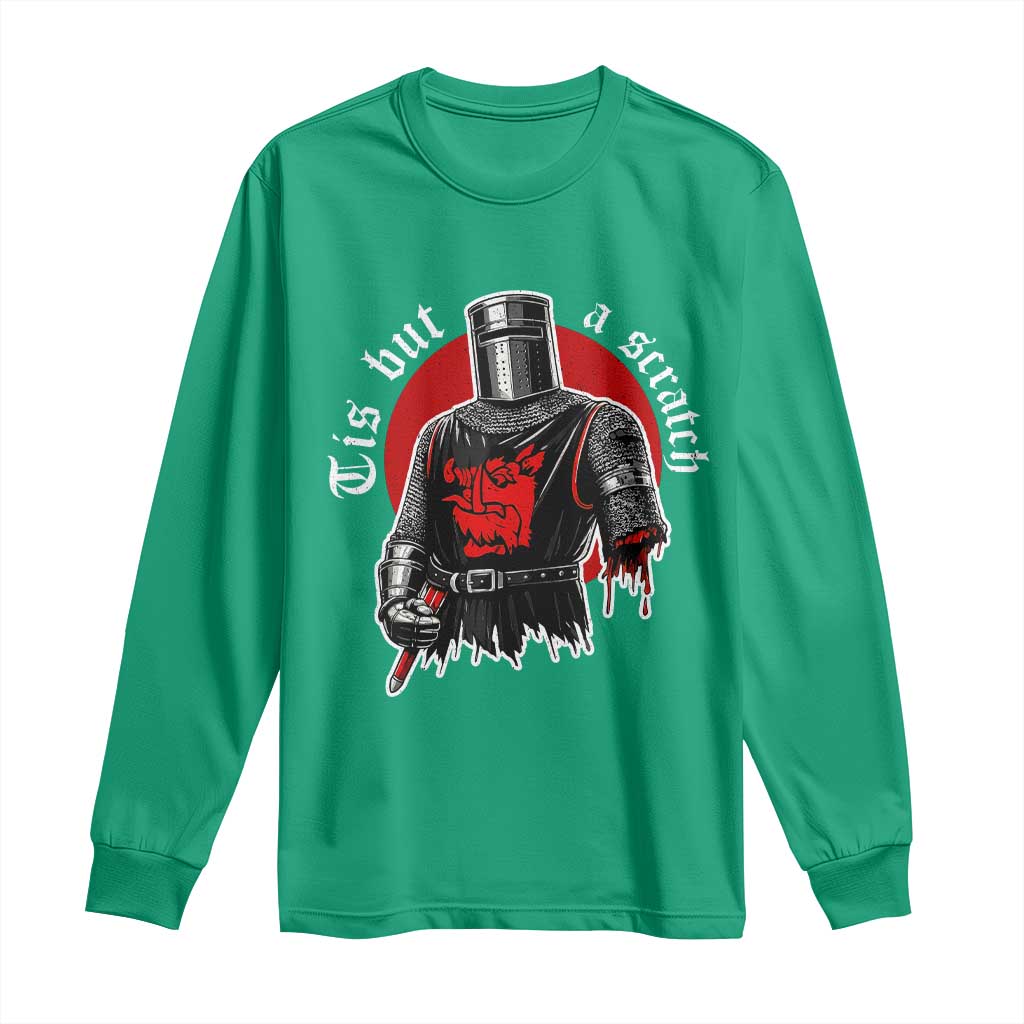 Funny One Arm Knight Medieval Long Sleeve Shirt Tis But A Scratch Classic Dark Humor Parody
