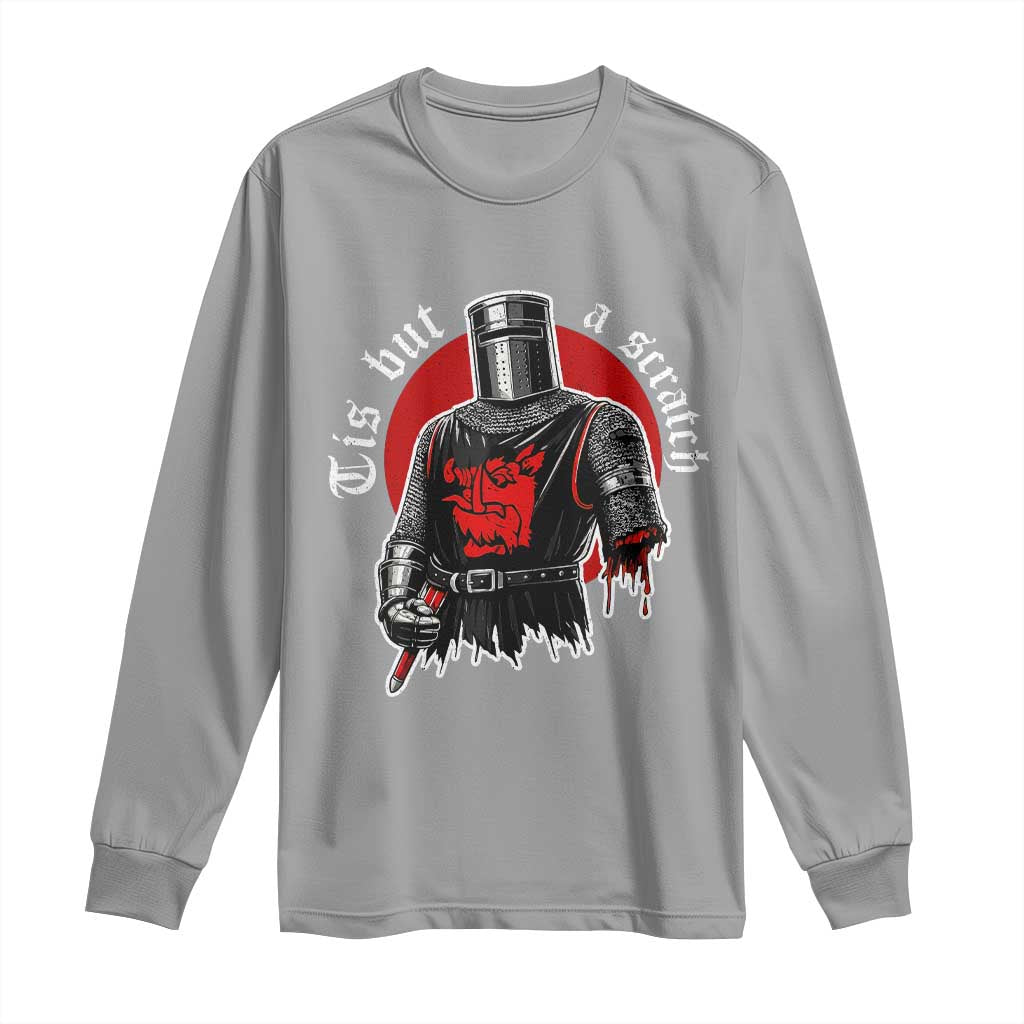 Funny One Arm Knight Medieval Long Sleeve Shirt Tis But A Scratch Classic Dark Humor Parody