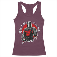 Funny One Arm Knight Medieval Racerback Tank Top Tis But A Scratch Classic Dark Humor Parody