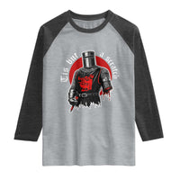 Funny One Arm Knight Medieval Raglan Shirt Tis But A Scratch Classic Dark Humor Parody