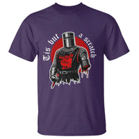 Funny One Arm Knight Medieval T Shirt Tis But A Scratch Classic Dark Humor Parody