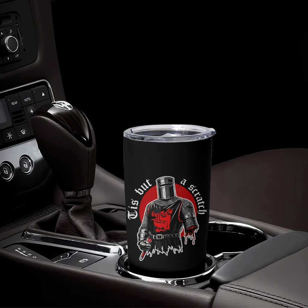 Funny One Arm Knight Medieval Tumbler Cup Tis But A Scratch Classic Dark Humor Parody