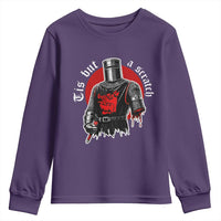 Funny One Arm Knight Medieval Youth Sweatshirt Tis But A Scratch Classic Dark Humor Parody