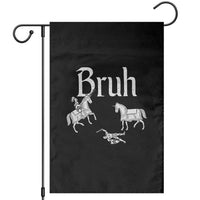 Funny Bruh Medieval Jousting Fallen Knight Graphic Garden Flag Sarcastic Renaissance Faire Meme