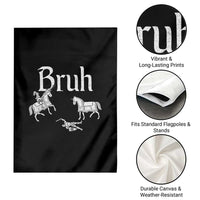 Funny Bruh Medieval Jousting Fallen Knight Graphic Garden Flag Sarcastic Renaissance Faire Meme