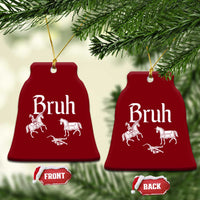 Funny Bruh Medieval Jousting Fallen Knight Graphic Ceramic Ornament Sarcastic Renaissance Faire Meme