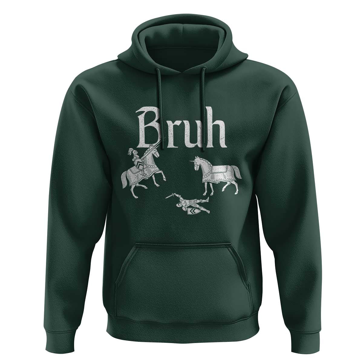Funny Bruh Medieval Jousting Fallen Knight Graphic Hoodie Sarcastic Renaissance Faire Meme