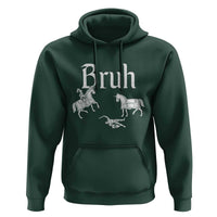 Funny Bruh Medieval Jousting Fallen Knight Graphic Hoodie Sarcastic Renaissance Faire Meme