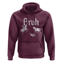 Funny Bruh Medieval Jousting Fallen Knight Graphic Hoodie Sarcastic Renaissance Faire Meme