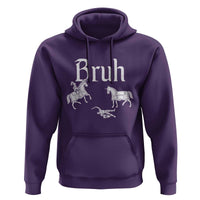 Funny Bruh Medieval Jousting Fallen Knight Graphic Hoodie Sarcastic Renaissance Faire Meme
