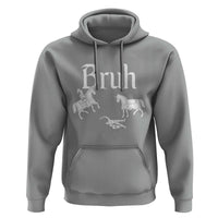 Funny Bruh Medieval Jousting Fallen Knight Graphic Hoodie Sarcastic Renaissance Faire Meme