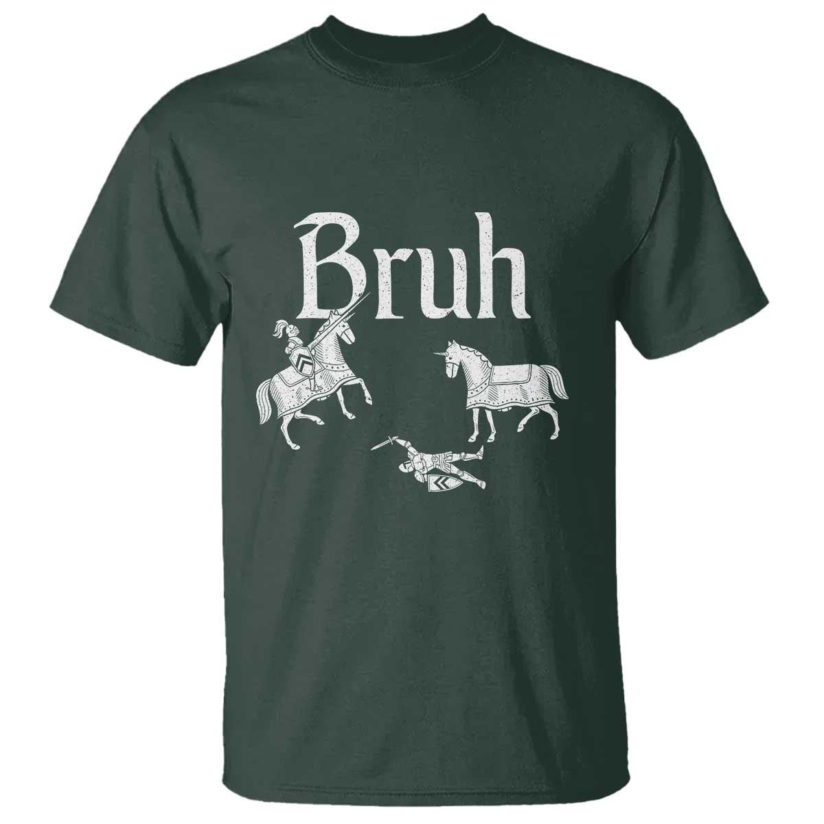 Funny Bruh Medieval Jousting Fallen Knight Graphic T Shirt Sarcastic Renaissance Faire Meme