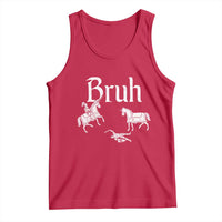 Funny Bruh Medieval Jousting Fallen Knight Graphic Tank Top Sarcastic Renaissance Faire Meme