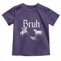 Funny Bruh Medieval Jousting Fallen Knight Graphic Toddler T Shirt Sarcastic Renaissance Faire Meme