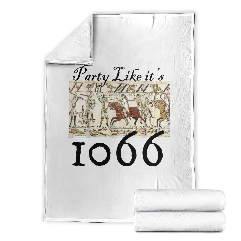 Funny Medieval Humor Battle of Hastings Throw Blanket Party Like Its 1066 Historic Bayeux Tapestry Graphic