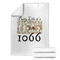 Funny Medieval Humor Battle of Hastings Throw Blanket Party Like Its 1066 Historic Bayeux Tapestry Graphic