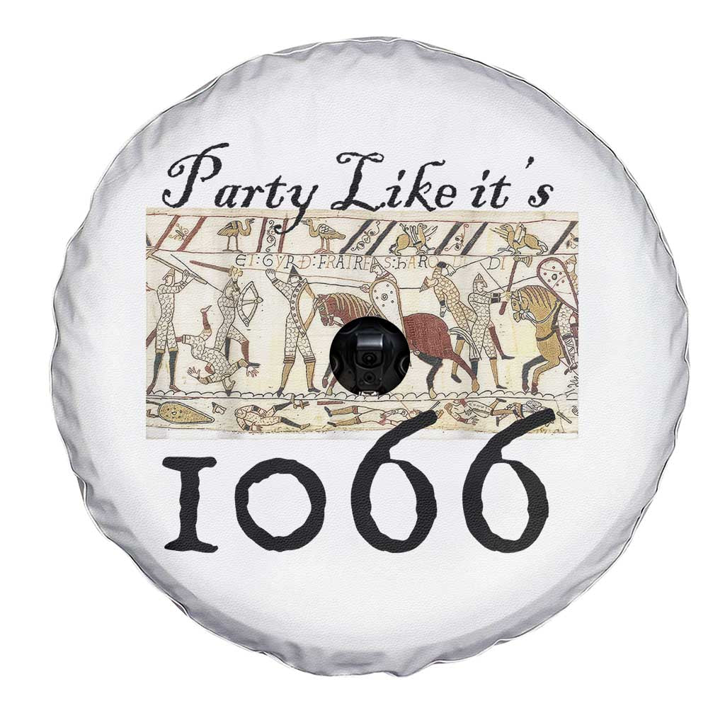 Funny Medieval Humor Battle of Hastings Spare Tire Cover Party Like Its 1066 Historic Bayeux Tapestry Graphic