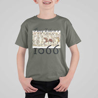 Funny Medieval Humor Battle of Hastings T Shirt For Kid Party Like Its 1066 Historic Bayeux Tapestry Graphic