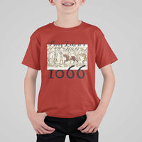 Funny Medieval Humor Battle of Hastings T Shirt For Kid Party Like Its 1066 Historic Bayeux Tapestry Graphic