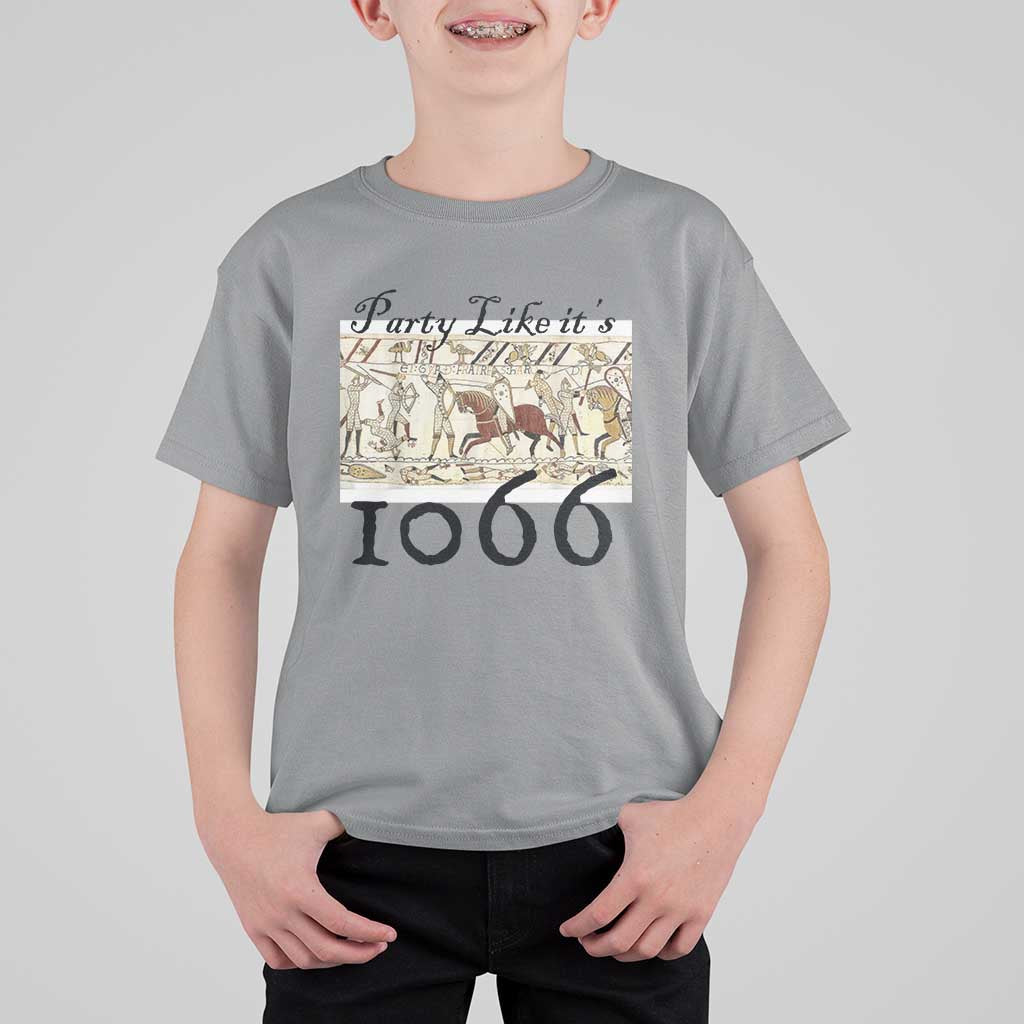 Funny Medieval Humor Battle of Hastings T Shirt For Kid Party Like Its 1066 Historic Bayeux Tapestry Graphic