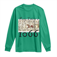 Funny Medieval Humor Battle of Hastings Long Sleeve Shirt Party Like Its 1066 Historic Bayeux Tapestry Graphic