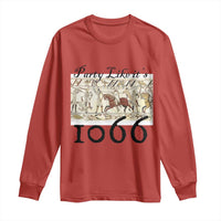 Funny Medieval Humor Battle of Hastings Long Sleeve Shirt Party Like Its 1066 Historic Bayeux Tapestry Graphic