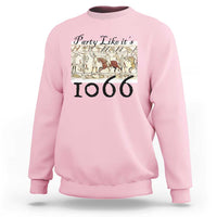 Funny Medieval Humor Battle of Hastings Sweatshirt Party Like Its 1066 Historic Bayeux Tapestry Graphic