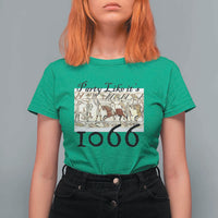 Funny Medieval Humor Battle of Hastings T Shirt For Women Party Like Its 1066 Historic Bayeux Tapestry Graphic