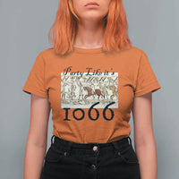 Funny Medieval Humor Battle of Hastings T Shirt For Women Party Like Its 1066 Historic Bayeux Tapestry Graphic