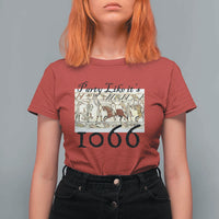 Funny Medieval Humor Battle of Hastings T Shirt For Women Party Like Its 1066 Historic Bayeux Tapestry Graphic