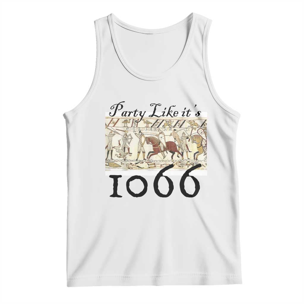 Funny Medieval Humor Battle of Hastings Tank Top Party Like Its 1066 Historic Bayeux Tapestry Graphic