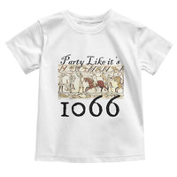 Funny Medieval Humor Battle of Hastings Toddler T Shirt Party Like Its 1066 Historic Bayeux Tapestry Graphic