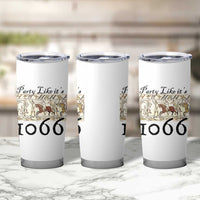Funny Medieval Humor Battle of Hastings Tumbler Cup Party Like Its 1066 Historic Bayeux Tapestry Graphic