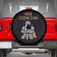 Funny Sir Cumcise Kneeling Knight Graphic Spare Tire Cover Sarcastic Wordplay Medieval Dark Adult Humor