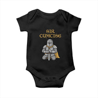 Funny Sir Cumcise Kneeling Knight Graphic Baby Onesie Sarcastic Wordplay Medieval Dark Adult Humor