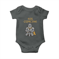 Funny Sir Cumcise Kneeling Knight Graphic Baby Onesie Sarcastic Wordplay Medieval Dark Adult Humor