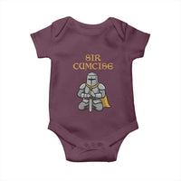Funny Sir Cumcise Kneeling Knight Graphic Baby Onesie Sarcastic Wordplay Medieval Dark Adult Humor