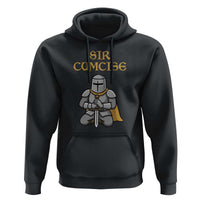 Funny Sir Cumcise Kneeling Knight Graphic Hoodie Sarcastic Wordplay Medieval Dark Adult Humor