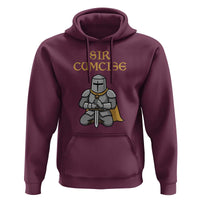 Funny Sir Cumcise Kneeling Knight Graphic Hoodie Sarcastic Wordplay Medieval Dark Adult Humor