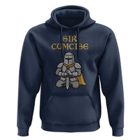 Funny Sir Cumcise Kneeling Knight Graphic Hoodie Sarcastic Wordplay Medieval Dark Adult Humor