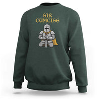 Funny Sir Cumcise Kneeling Knight Graphic Sweatshirt Sarcastic Wordplay Medieval Dark Adult Humor