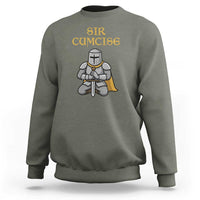 Funny Sir Cumcise Kneeling Knight Graphic Sweatshirt Sarcastic Wordplay Medieval Dark Adult Humor