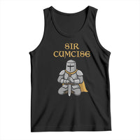 Funny Sir Cumcise Kneeling Knight Graphic Tank Top Sarcastic Wordplay Medieval Dark Adult Humor