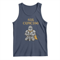 Funny Sir Cumcise Kneeling Knight Graphic Tank Top Sarcastic Wordplay Medieval Dark Adult Humor