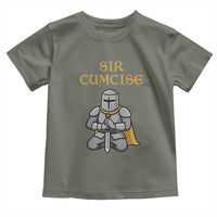 Funny Sir Cumcise Kneeling Knight Graphic Toddler T Shirt Sarcastic Wordplay Medieval Dark Adult Humor