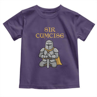 Funny Sir Cumcise Kneeling Knight Graphic Toddler T Shirt Sarcastic Wordplay Medieval Dark Adult Humor