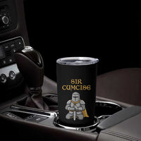 Funny Sir Cumcise Kneeling Knight Graphic Tumbler Cup Sarcastic Wordplay Medieval Dark Adult Humor
